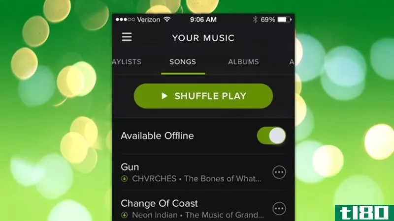 spotify现在可以同步您的所有音乐，只需轻触即可离线收听
