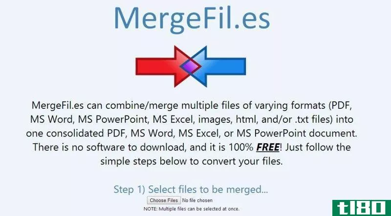 mergefil.es将各种格式合并到一个pdf/word/excel文件中