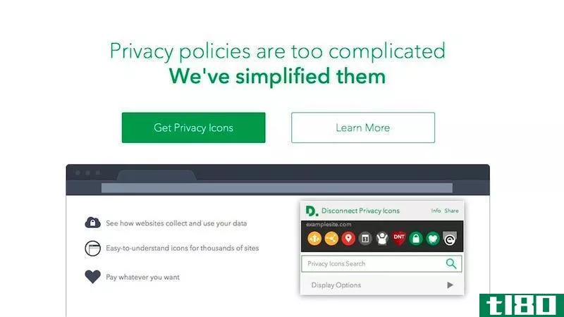 disconnect的隐私图标简化了复杂的隐私策略