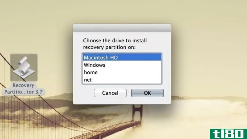 如果已删除OSX的恢复分区，请重新创建它