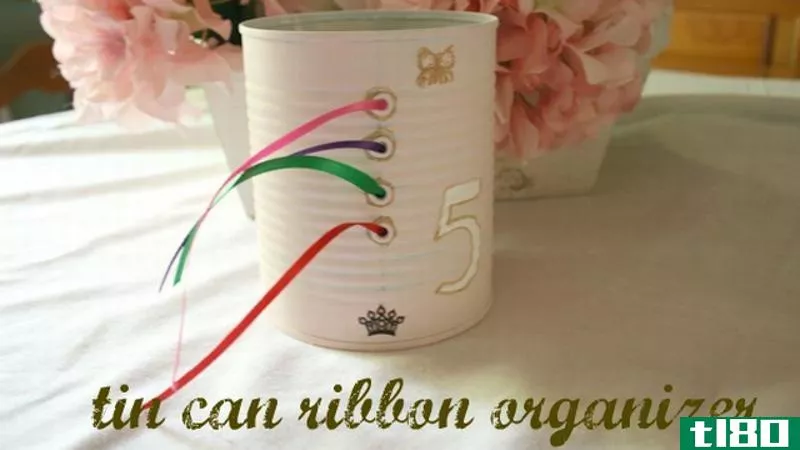 Illustration for article titled Turn a Used Tin Can Into a Ribbon Organizer