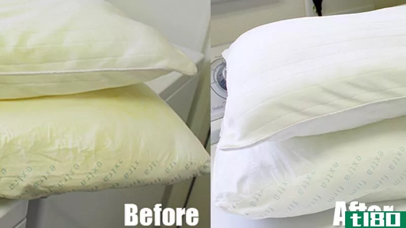 Illustration for article titled Make Yellow Pillows Look Like New Again with a DIY Whitening Solution
