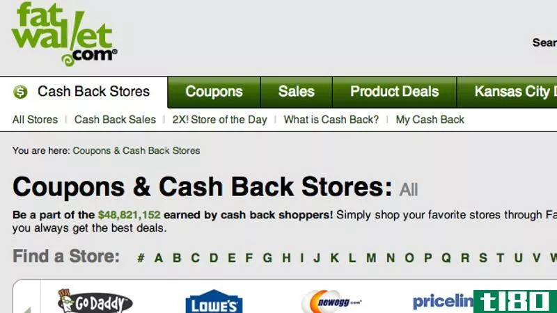 Illustration for article titled FatWallet Gives You Cash Back at Online Stores