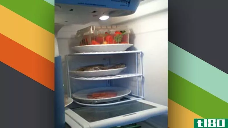 Illustration for article titled ​Use a Plate Organizer in the Refrigerator to Add Extra Shelves