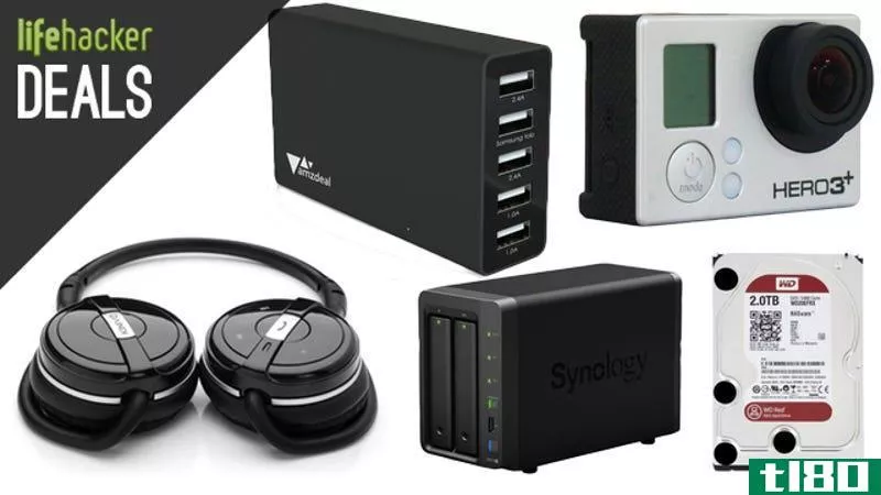 Illustration for article titled Huge GoPro Deal, Synology NAS, Wireless Headphones, Chargers Galore