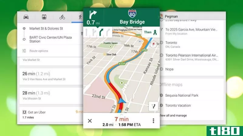 google地图增加了更好的导航、离线地图等功能