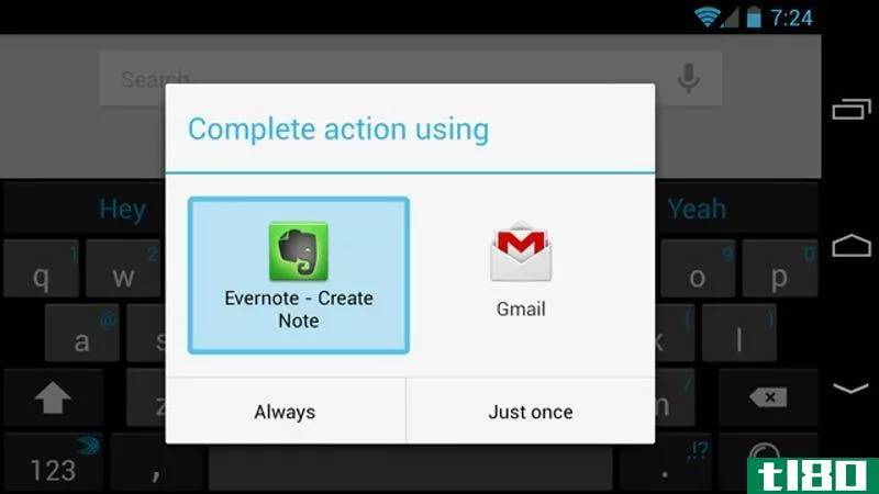 通过android的语音操作，将一个简短的便笺保存到evernote、gmail和其他应用程序中