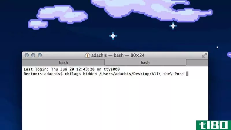 用一个简单的终端命令隐藏mac上的任何文件或文件夹