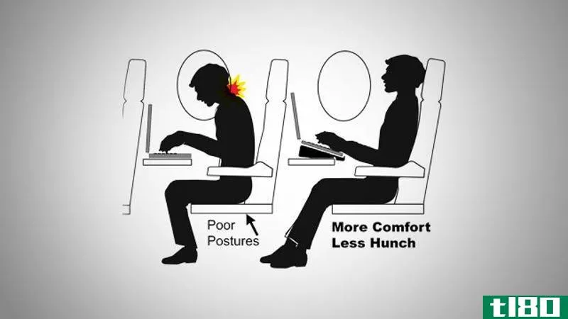 Illustration for article titled Angle Your Laptop for Better Comfort on an Airplane