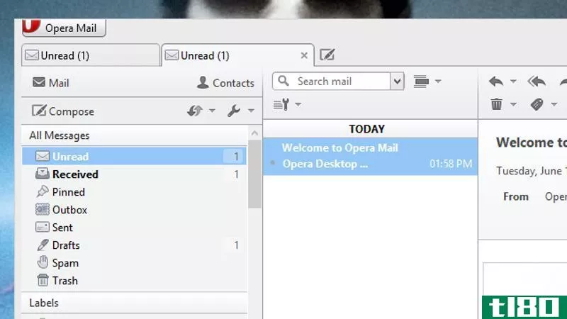 opera邮件将标签、过滤器带到桌面上的其他电子邮件