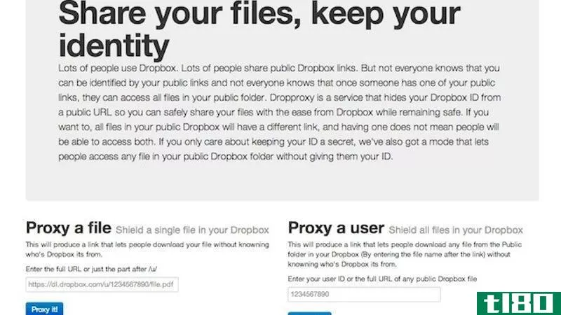 dropproxy从公共文件中隐藏dropbox用户名