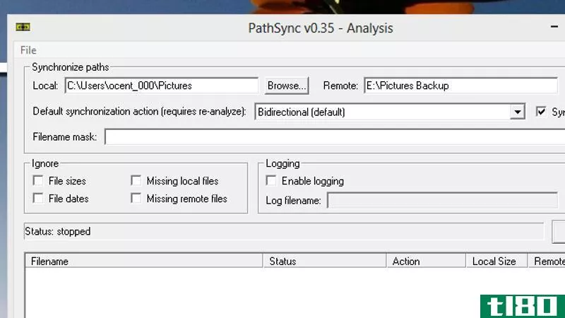 pathsync比较并同步特定远程或本地文件夹中的文件