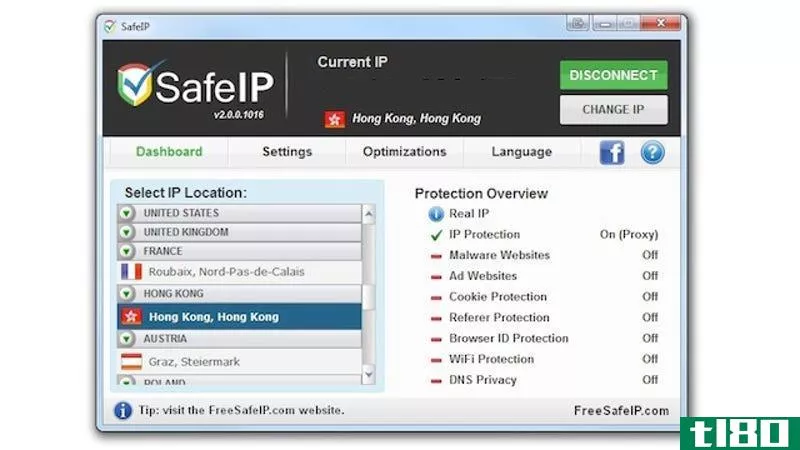 safeip隐藏您的ip地址，用于私人浏览、阻止的媒体