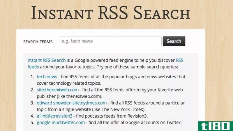 即时rss搜索可以快速找到您喜爱的主题的提要