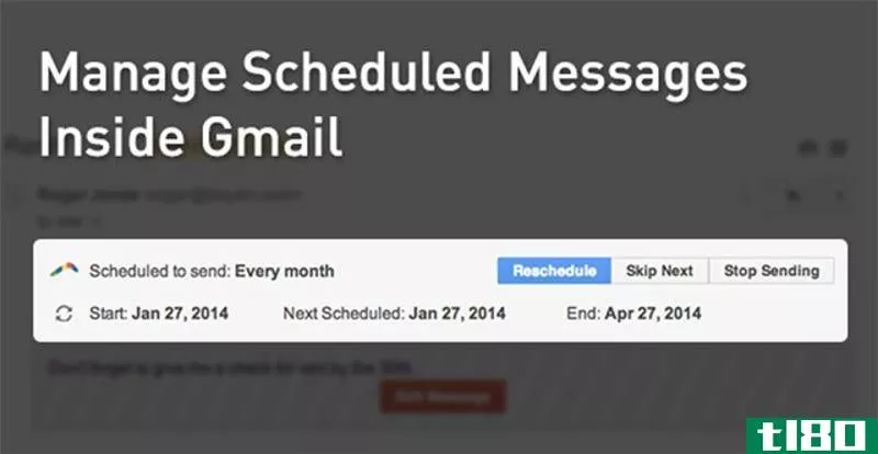 boomerang在gmail中直接添加了定时消息管理