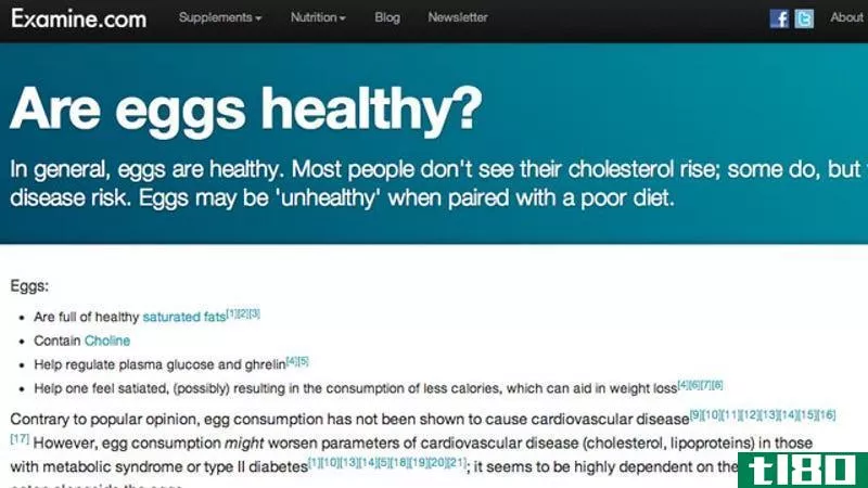examine.com是一个关于健康和营养的常见问题解答