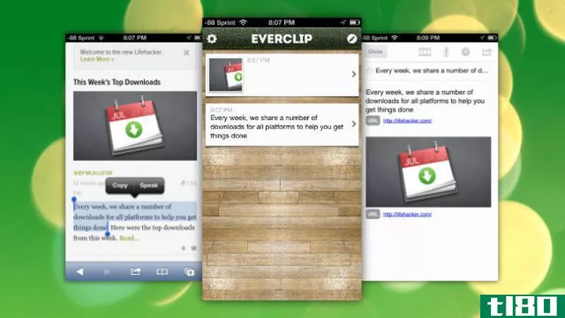 Illustration for article titled EverClip Automatically Imports Your iOS Clipboard to Evernote