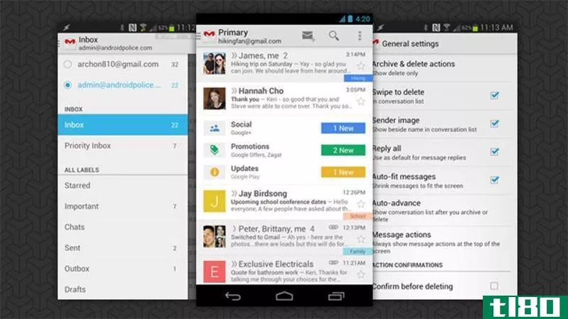 Illustration for article titled Gmail for Android Adds New Inbox and Slide-Out Navigation