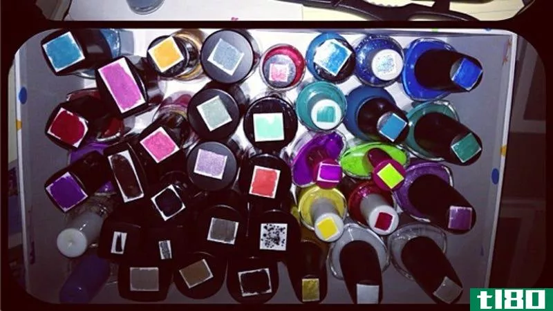 Illustration for article titled Identify Nail Polish, Paint Cans, and More By Painting Stickers On Top