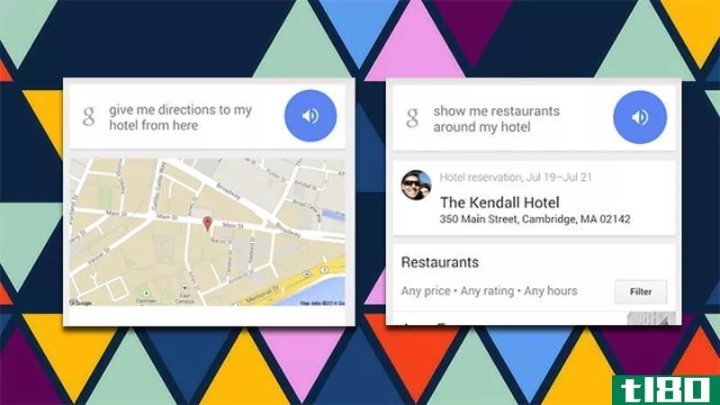 立即向谷歌询问“我的酒店”或附近餐馆的方向