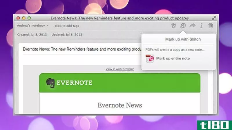 evernote更新，包括skitch批注、文档预览等