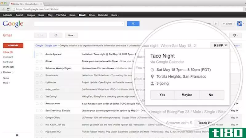 gmail增加了新的“快速行动”按钮，帮助你对信息采取行动