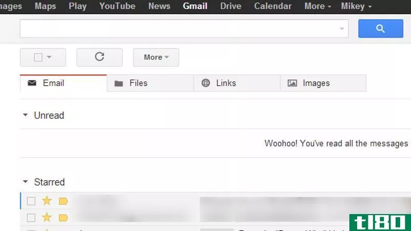 mikey在gmail中添加了大量有用的文件、链接和图像标签