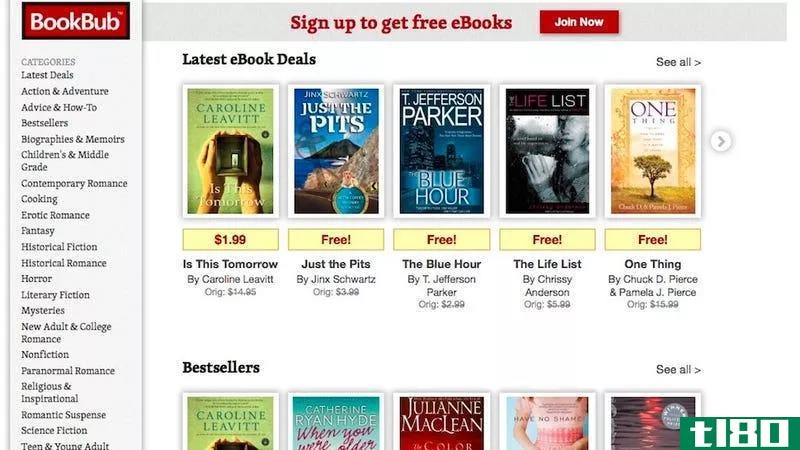 Illustration for article titled BookBub Offers Daily Deals on Free or Discounted Ebooks