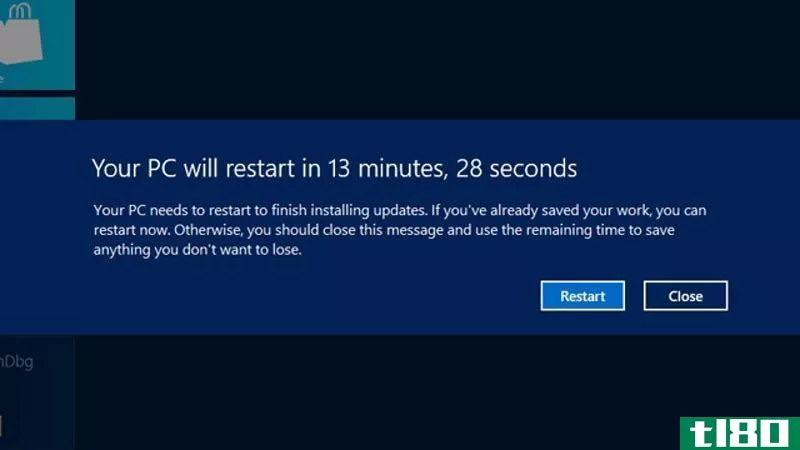 停止windows在更新后重新启动计算机