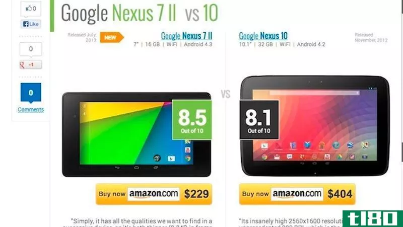 Illustration for article titled TabletRocket Compares Tablet Specs and Benchmarks Side by Side