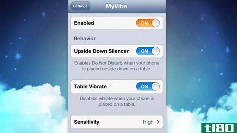 myvibe可以自动防止手机在桌子上振动