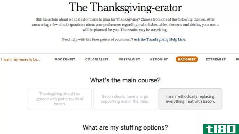 Illustration for article titled The Thanksgiving-erator Helps You Plan a Thanksgiving Menu