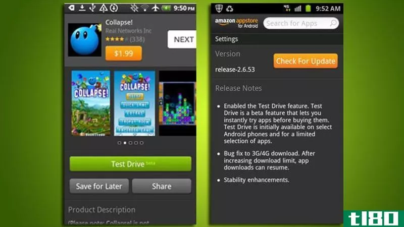 amazon appstore允许您在购买应用程序之前对其进行试驾