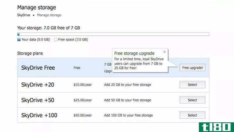 Illustration for article titled Upgrade from 7GB to 25GB of Free Microsoft SkyDrive Storage While You Can