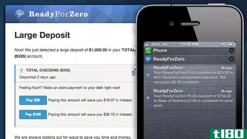 readyforzero计算您的最佳债务削减计划并自动支付账单