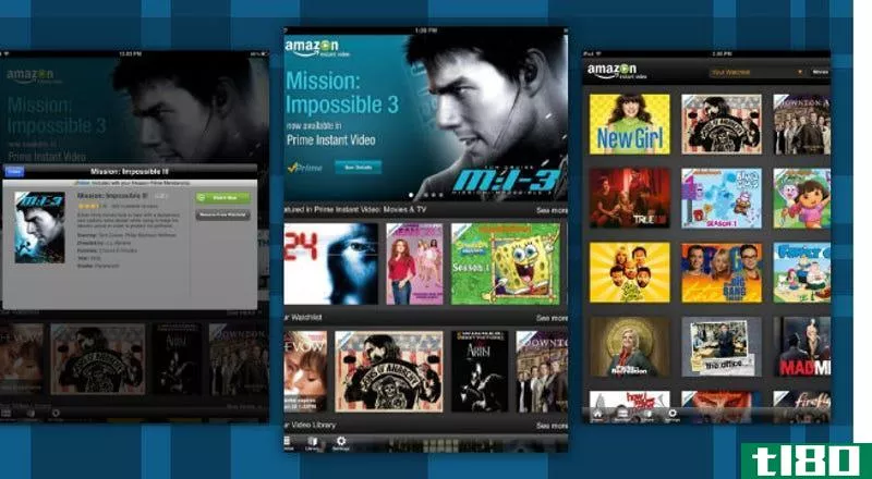 amazon instant video for ipad为主要会员提供免费电影流媒体服务，并为购买提供离线观看服务