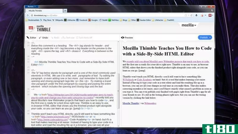 Illustration for article titled Mozilla Thimble Teaches You HTML and CSS with a Side-by-Side HTML Editor