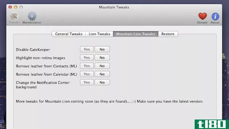 Illustration for article titled Mountain Tweaks Fixes Common Annoyances OS X Mountain Lion