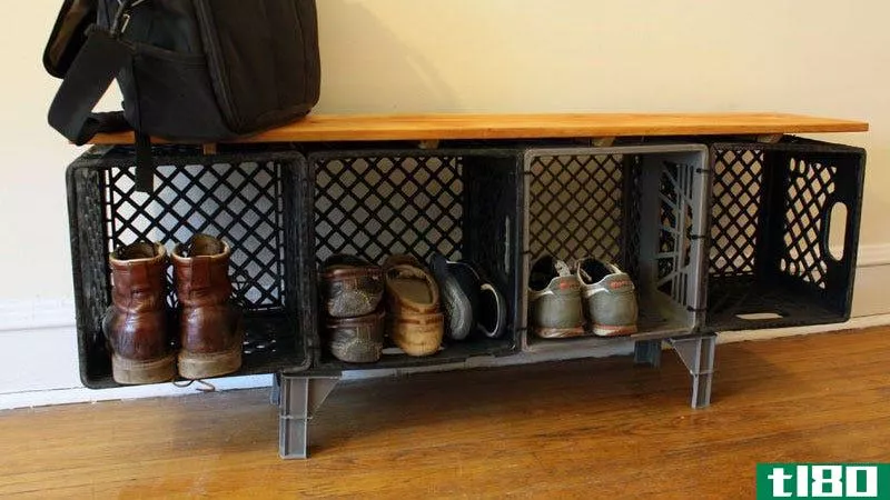 Illustration for article titled Make a Credenza Out of Milk Crates for Cheap and Easy Storage