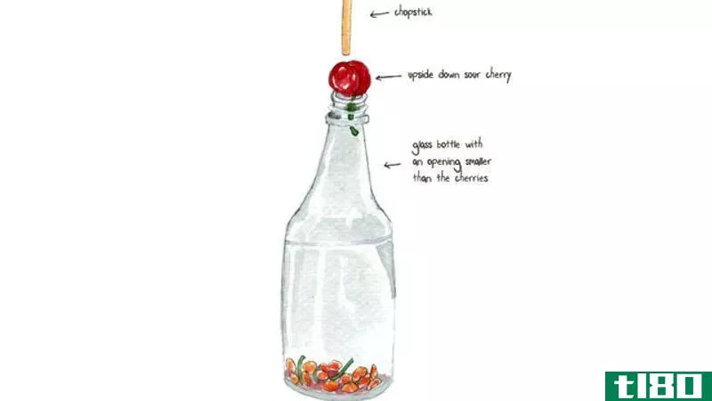 Illustration for article titled Pit Cherries Cleanly and Easily with a Chopstick and Bottle
