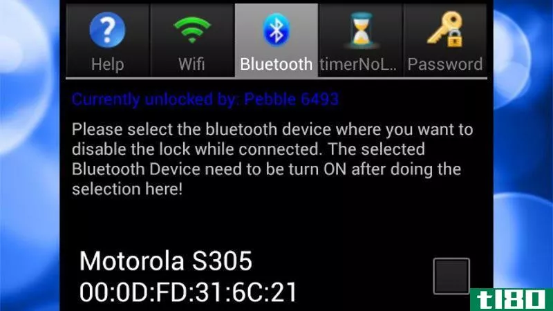 蓝牙和wifi解锁器关闭熟悉设备附近的android密码