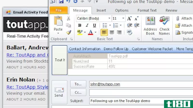 Illustration for article titled ToutApp Comes to Outlook, Brings Its Message Tracking and Inbox Organizing Power Along With It