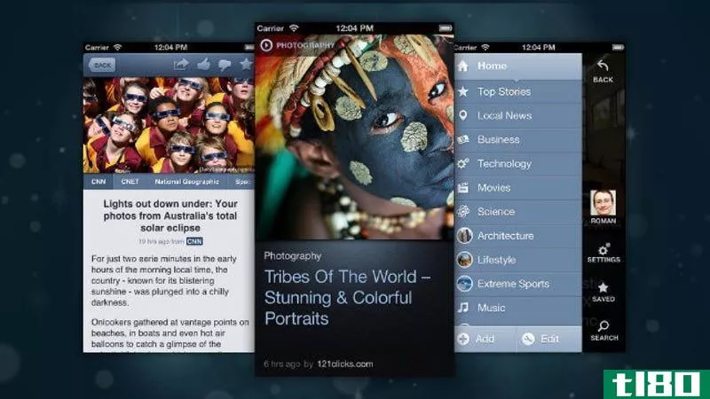 news360为iphone更新了一个新的界面，一个新的主页部分，和新的组织方式