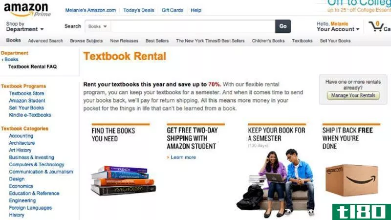Illustration for article titled Save Up to 70% on Textbooks with Amazon&#39;s Textbook Rental Service