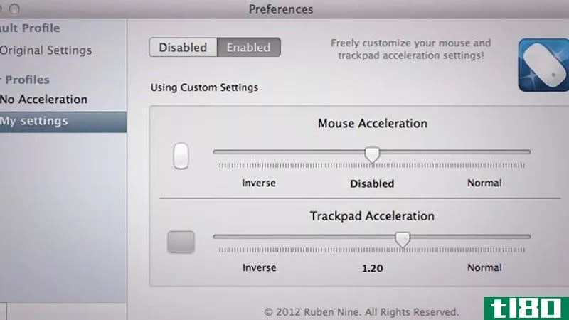 Illustration for article titled Smooth Cursor for Mac Controls Acceleration for a Mouse and Trackpad Separately