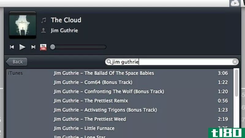 Illustration for article titled CloudPlay Is a Menu Bar Music Player That Pulls Songs from iTunes, SoundCloud, YouTube, and More
