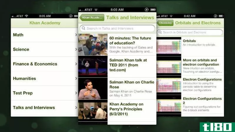 khan academy在iphone上提供了超过3500个教育视频