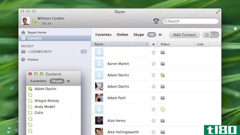 skype改进了所有桌面平台上的联系人列表和视频通话