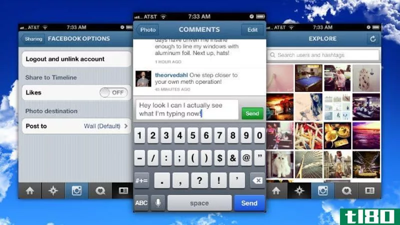 instagram增加了facebook的likes、新的explore标签和改进的评论