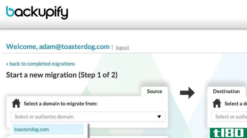 backupify migrator将一个google应用程序帐户移动到另一个帐户，无需麻烦